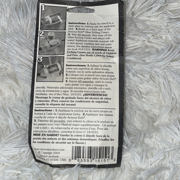 Armour Etch Glass Etching Cream 2.8oz - Picture 2 of 2